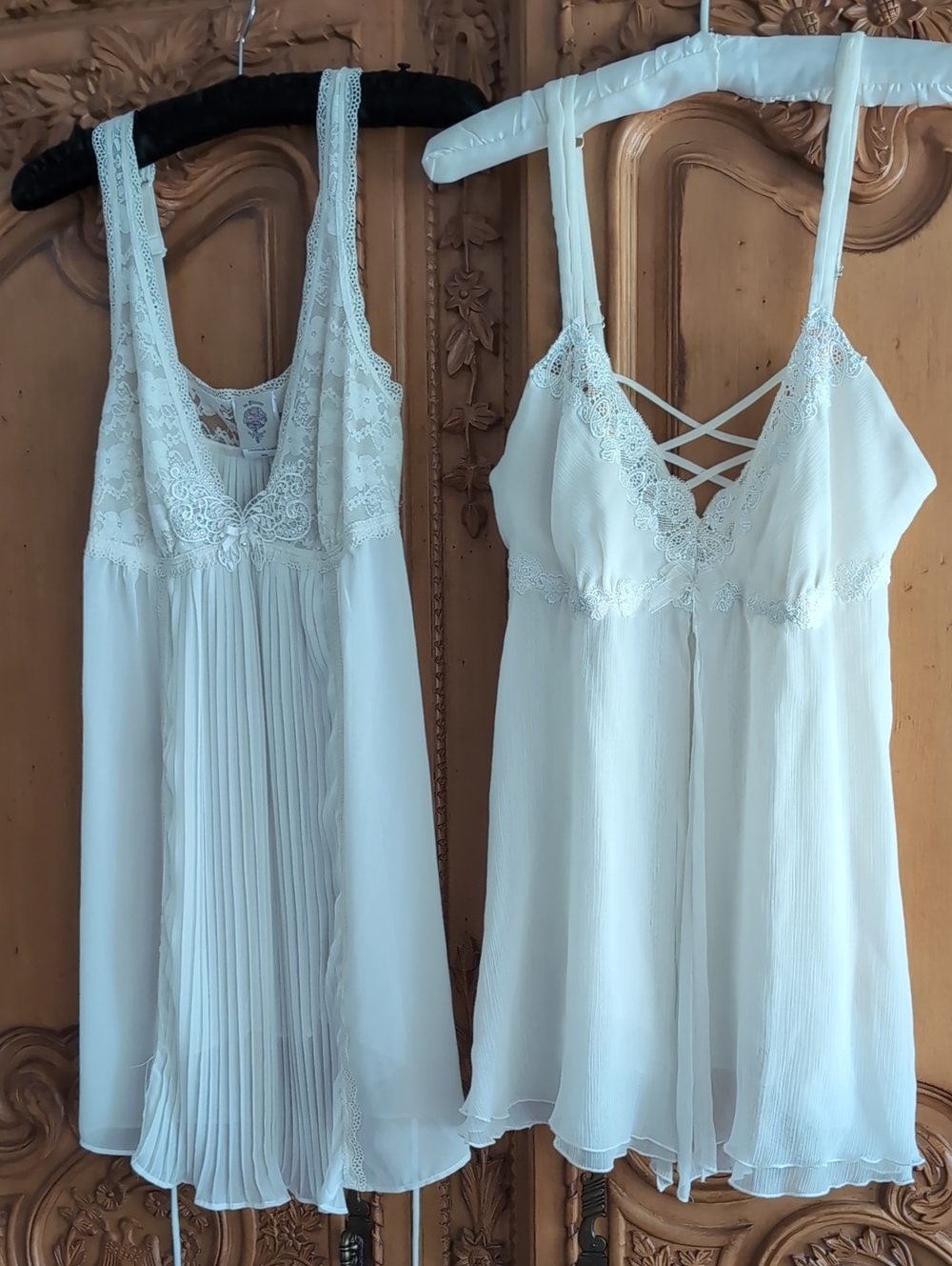 Women's Ivory Lace Chemise Nightdresses-Sleepwear